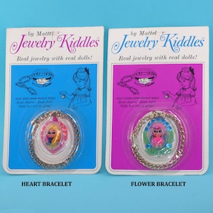 Vintage 1968 Mattel Liddle Kiddle Jewelry Heart doll / Jewelry Kiddle Flower Bracelet Locket Doll - Factory Sealed in Original Packaging