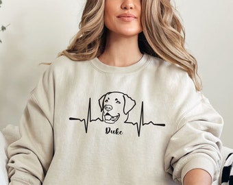 Custom Labrador Sweatshirt, Personalized Lab Mom Gift, Custom Lab Mom Sweatshirt, Personalized Lab Dad Sweatshirt, Lab Mom Hoodie, UNISEX