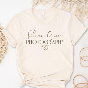 Custom Photographer Shirt, Personalized Photography Name Shirt Unisex Photographer Shirt With Logo Custom Gift for Photographer Tee