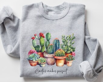 Plant Lady Sweatshirt, Cactus Sweatshirt, Cactus Mom Shirt, Cactus Lover Gift, Indoor Plant Life, Funny Plant Shirt, Cactus Lover Women