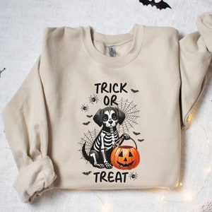 Dog Skeleton Sweatshirt, Funny Dog Halloween Shirt Dog Lover Halloween Gifts Dog Mom Tshirt Skeleton Sweatshirt 2024 Happy Halloween