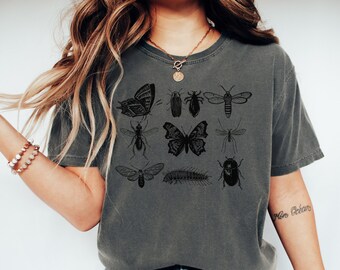 Bug Shirt Comfort Colors®, Camisa amante de los insectos, Camisa amante de los insectos de regalo de entomología, Regalo amante de la naturaleza, Camiseta estética de la camisa de insectos, Camisa de insectos