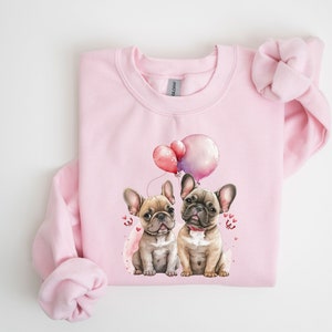 Valentines Dog Sweatshirt, Hoodie French Bulldog Mama Sweatshirt, Gift for French Bulldog Lover, Crewneck French Bulldog Mom Sweater