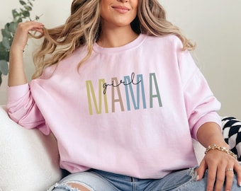 Sweat-shirt maman fille, sweat à capuche maman fille, sweat-shirt vie de maman, vêtements fille maman, cadeaux fille maman, cadeau maman de filles, chemise fille maman, col rond