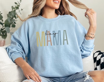 Boy Mama-sweatshirt, Boy Mama-hoodie, Boy Mom-trui, Mom Life-sweatshirt, Boy Mama Apparel, Boy Mom Gifts, Mom of Boys cadeau, Mama Crewneck