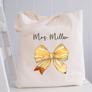 Personalized Teacher Bag, Custom Teacher Tote Bag, Teacher Gift, Graduation, First Day of School Gift, Teacher Appreciation