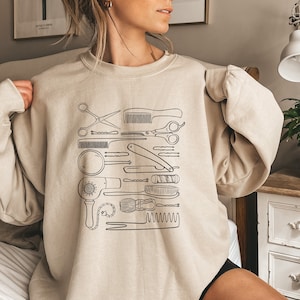 Hairstylist Sweatshirt, Hair Therapist Hoodie, Gift for Hairstylist, Hairdresser Sweatshirt, Hair Stylist Crewneck, Barber Shirt