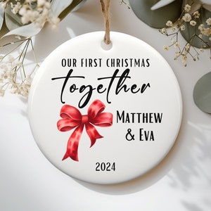 First Christmas Together Ornament, Personalized Couples Name Ornament, Couple Christmas Tree Ornament, New Couple Gift