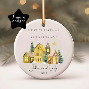 New Home Ornament, New Home Owner Gift, First Christmas in New Home Bauble Personalized, Housewarming Gift, Our First Home Ornament