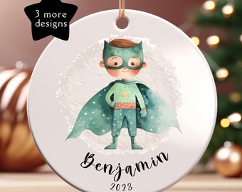 Personalised Baby's Christmas Decoration, Baby's First Bauble, Keepsake Christmas Bauble, Gift Ceramic Ornament, Babyboy, Baby's First Xmas