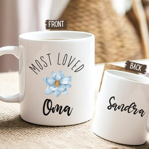 Personalized Oma Coffee Mug, Gifts for Oma, Worlds Best Oma Mug, Most Loved Oma Mug, Mothers Day Gift, Gift From Grandkids, Grandmother Gift