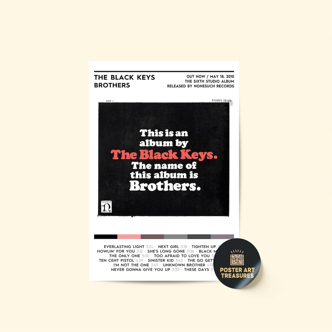 The Black Keys Brothers Album Poster / Album Cover Poster / Etsy