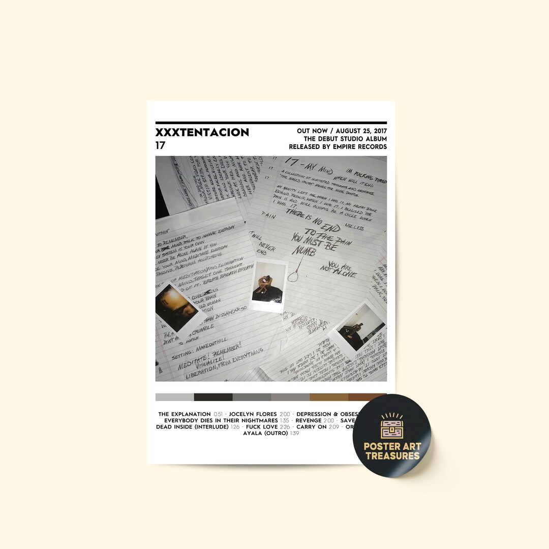 Xxxtentacion 17 Album Poster / Wall Art / Custom Music Etsy