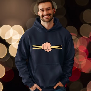 Drummer&#39;s Beat Hoodie: Unisex Drum Sticks Musician Apparel