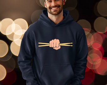 Drummer's Beat Hoodie: Unisex Drum Sticks Musician Apparel