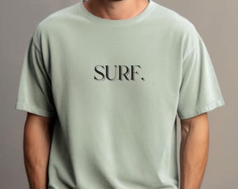 Surf T-Shirt: Vintage Coastal Graphic Comfort Colors Tee