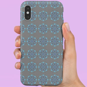 Blue Mandala Phone Case: Abstract Geometric Art