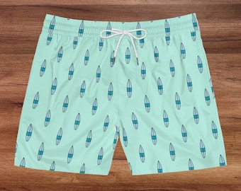 Calções de banho Aqua Surfboard masculinos: calções de praia de secagem rápida
