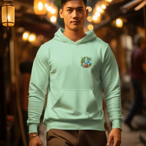 Surf-Inspired Unisex Heavy Blend Hoodie - Relaxed Fit, Cozy and Stylish Warm Hoodie with Surfboard Design