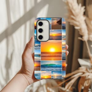 Samsung Galaxy Beach Sunset Phone Case Ocean Collage Samsung Case Gift For Beach Lover Summer Vibes Samsung Phone Cover Coastal Style