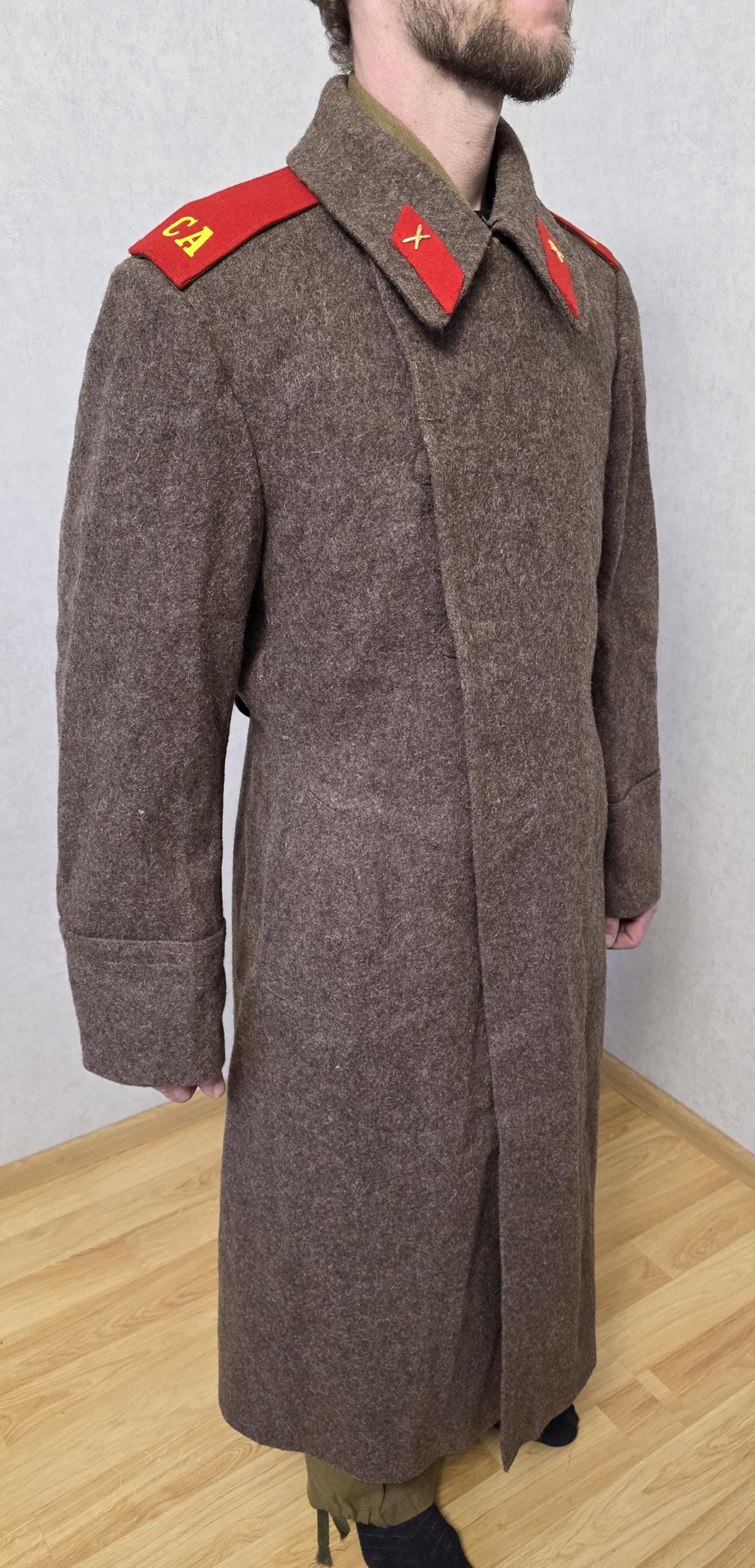 Classic Historical Woolen Overcoat With Decorative Shoulder Boards