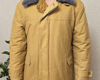 Military new pea coat with fur collar USSR army