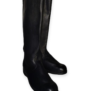 WW2 Vintage military leather yuft boots micropore sole USSR Army