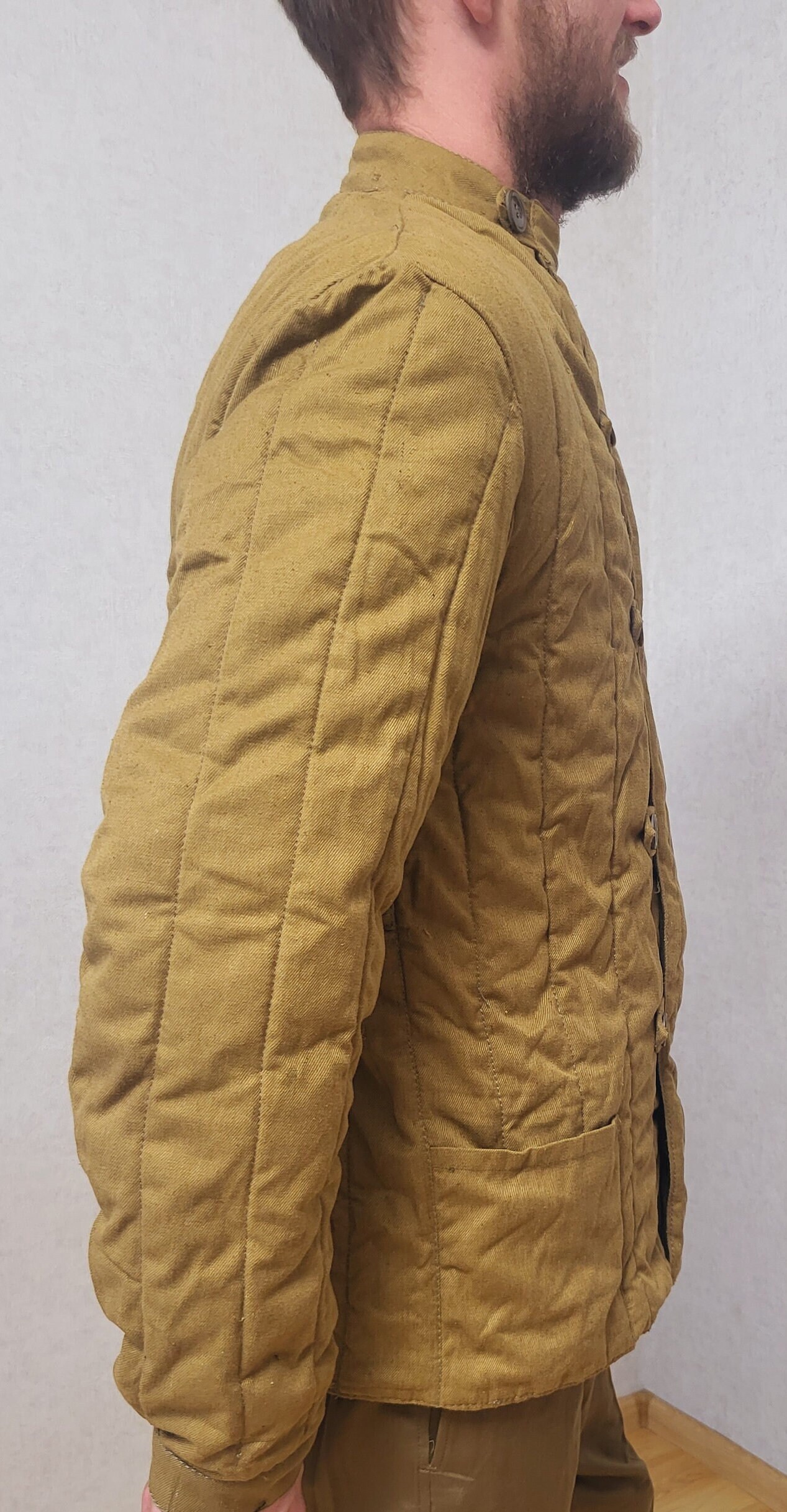 Khaki Quilted Winter Jacket Mid-century Archive Piece - Etsy
