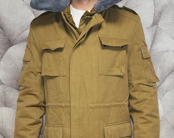 Military winter peacoat AFGHANKA USSR Army