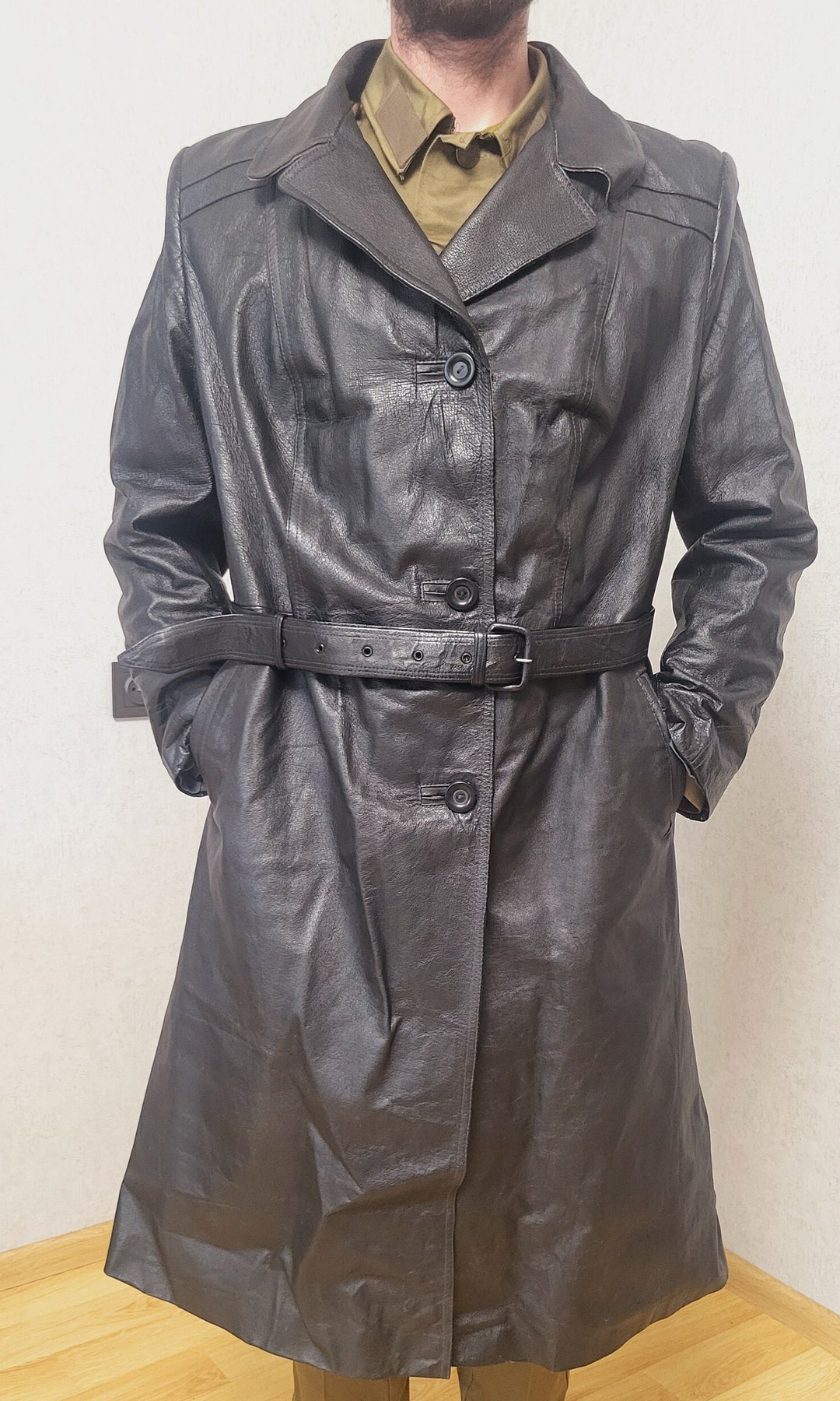 Military Leather Jacket From Second World War NKVD USSR - Etsy