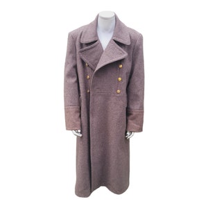 Vintage USSR Army brown wool coat in military style
