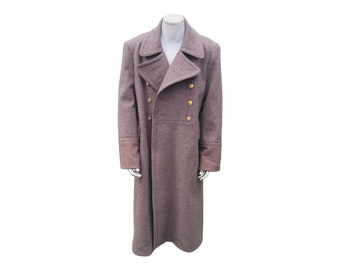Swiss Army Military Vintage 60s 70s Double Breasted Wool Trench