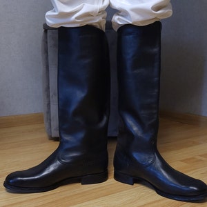 Authentic Retro Chrome Leather Boots, Rare 1970s Vintage Footwear, Classic Collectible Tall Shoes image 4