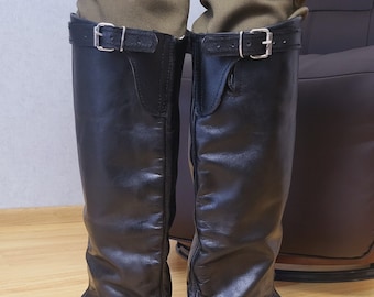 Military chrome boots made genuine leather USSR