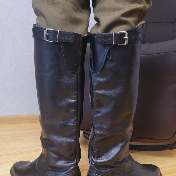 Military chrome boots made genuine leather USSR