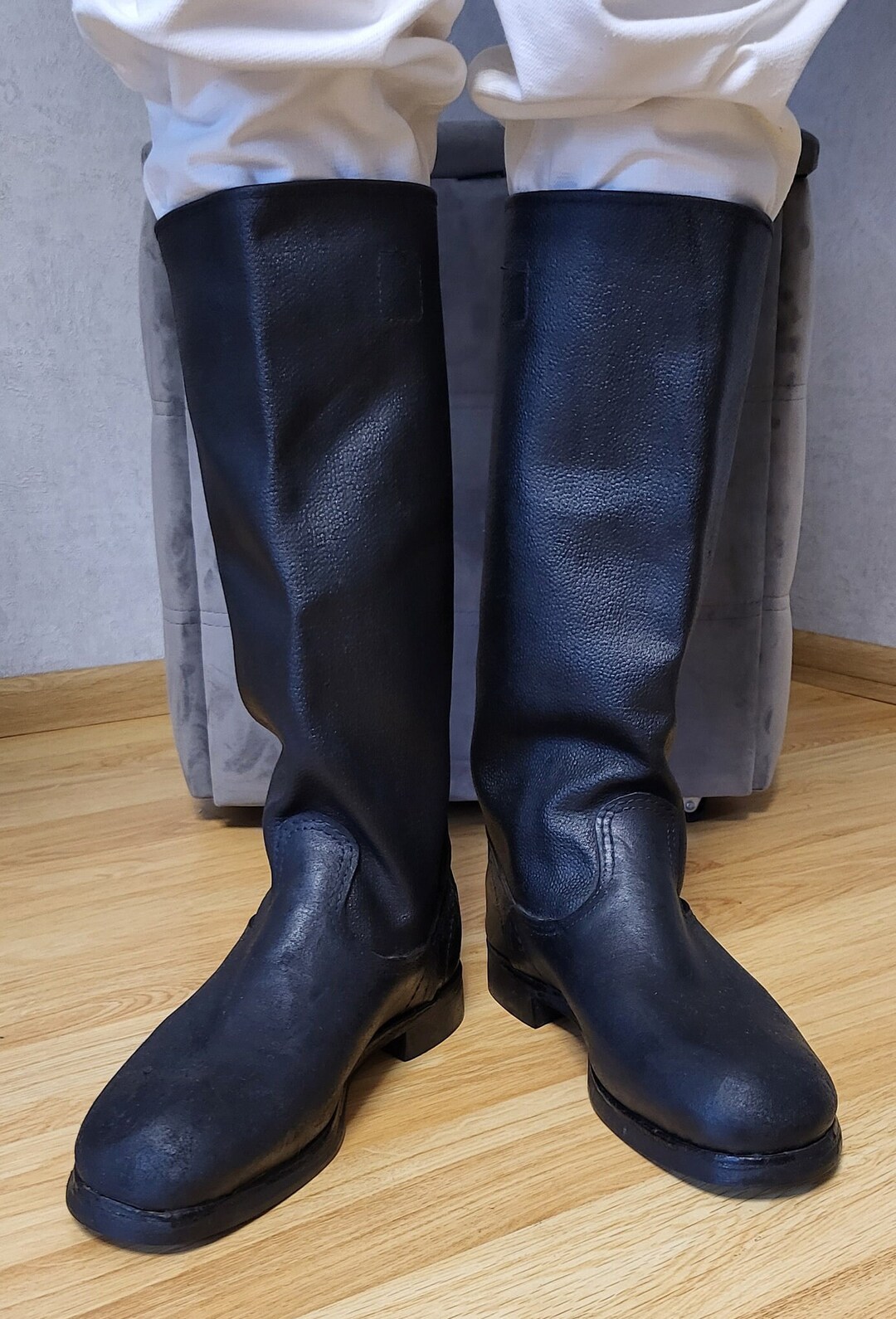 Authentic Kirza Tarpaulin Boots, 1970s Heritage Footwear, USSR