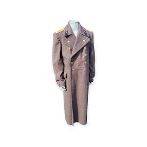 Military wool coat with shoulder straps USSR Army