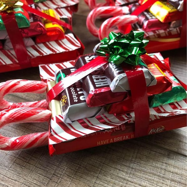 Candy Cane Sleigh Etsy