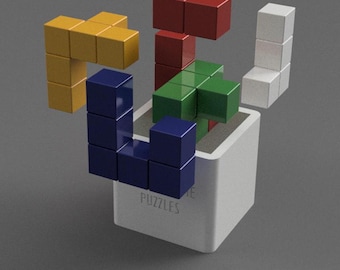 3 x 3 x 3 - 3D-afdrukbare puzzel (puzzel #7) (niveau: lastig)