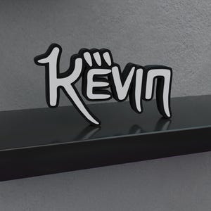 Letrero personalizado de anime para escritorio, estante o puerta: impresión 3D física