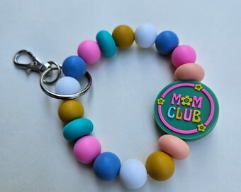 Sleutelhanger siliconen polsbandje: Mom Club Gift
