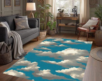 Cloud Pattern Rug: Modern Home Decor