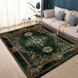 142×244 \"Green tea\" ViNTAGE TURKiSH RUG Vintage Turkish Rug in Light Green with Beige Floral Medallion