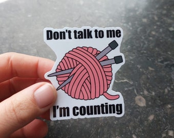 yarn sticker knitting waterproof sticker crochet laptop sticker water bottle vinyl sticker for girl who knits yarn ball knitting quote funny