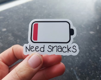 funny sticker sarcastic snack quote vinyl sticker need snacks sarcastic sticker water bottle laptop sticker waterproof suitcase stickers
