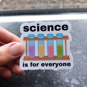科学ステッカービニール 面白い科学引用 科学はみんなのもの ラップトップステッカー 科学ラボ生物学 水ボトルステッカー スーツケース
