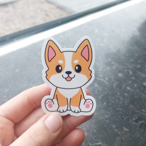 Corgis Aufkleber, Vinyl, wasserfester Wasserflaschenaufkleber für Laptop, süßer Corgis Welpenaufkleber für Hundeliebhaber, Hundeaufkleber Corgis Kawaii