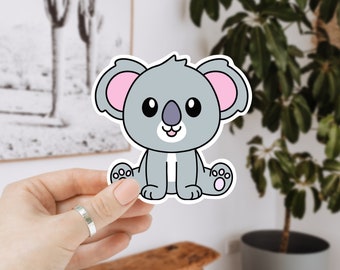 koala sticker vinyl water bottle sticker waterproof laptop sticker koala bear cute kawaii sticker vinyl die cut animal