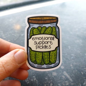 pickle sticker dill funny pickle girl stickers vinyl laptop sticker water bottle one piece sticker pickles suitcase stickers hydroflask