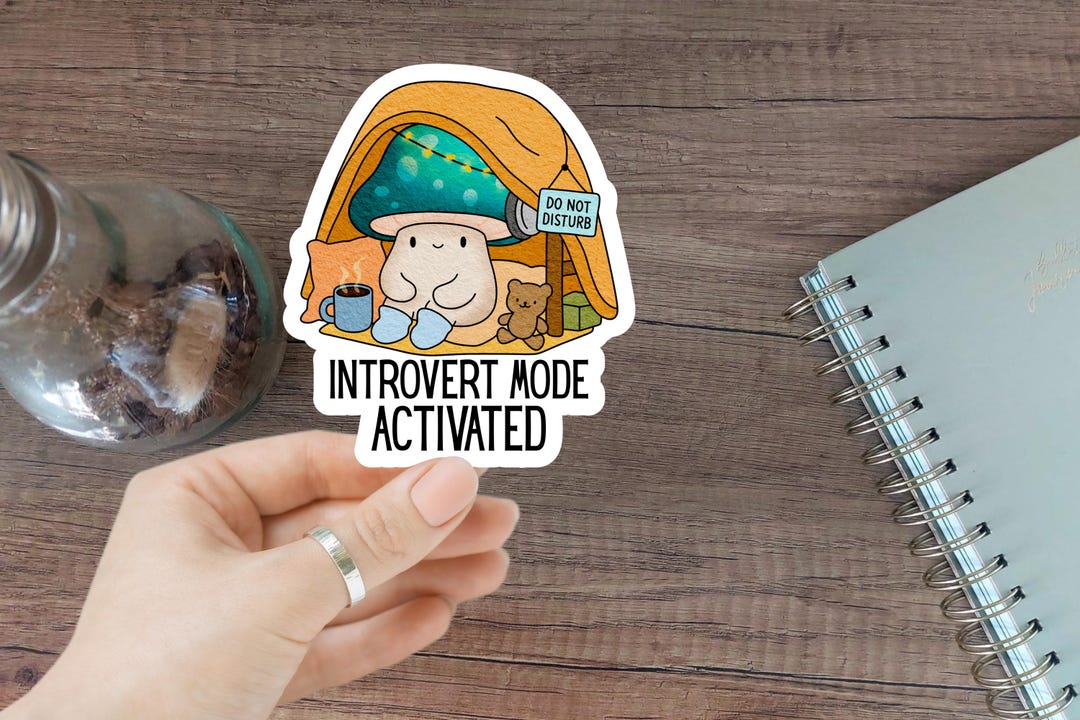 Introvert Sticker Introvert Sticker – Anti Social Do Not Disturb Tent Mental Health Cozy ...